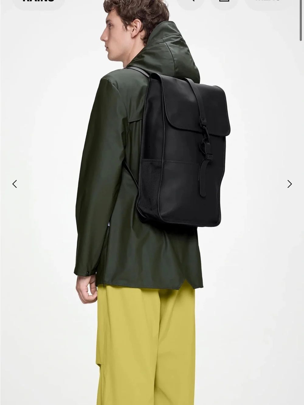 Rains Waterproof black backpack NWT